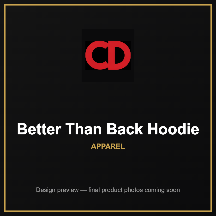 Better Than Back Hoodie